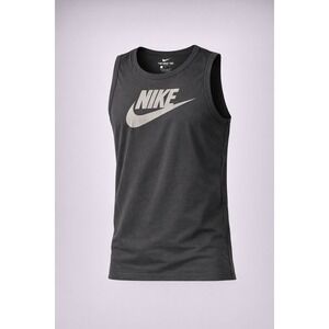 Nike Tank Top Mens Medium Black Sleeveless Swoosh Logo Cotton